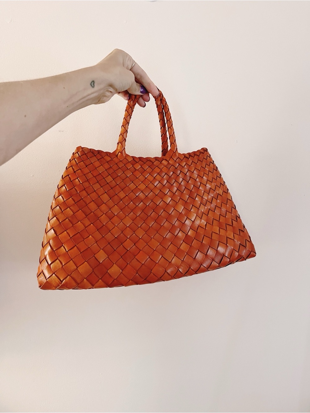 Dragon Diffusion Santa Croce woven-leather tote bag - Picture 4 of 7